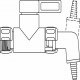 Discharge angle w/ hose nozzle, Ø 6-8 mm, StopCock 