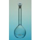 Volumetric flask w/ plastic stopper blue printed 