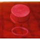 SCREW CAP PLASTIC PBT RED CLOSED GL14 