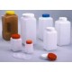 BOTTLE SQUARE 1L HDPE 185X58X95MM RED 