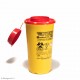 WASTE CONTAINER 0,8 LT WITH RED LID  