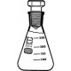 DURAN ERLENMEYER FLASK, 250ML, GRADUATED , WITH FLAT HEAD STOPPER S.T. (1 Pack = 10 ea) 