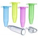 MICRO CENTRIFUGE TUBES WITH ATTACHED CA& capacity 5 mL, blue polypropylene conical,