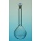 Volumetric flask w/ plastic stopper blue printed