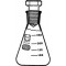DURAN ERLENMEYER FLASK, 250ML, GRADUATED , WITH FLAT HEAD STOPPER S.T. (1 Pack = 10 ea)