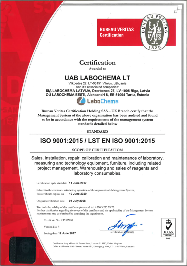 Labochema ISO 9001